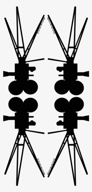 Vintage Movie Camera Silhouette Black & White Wallpaper - Movie Camera Silhouette #8931625