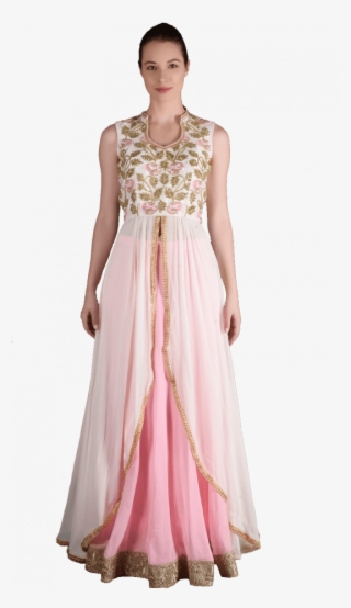 Ivory & Baby Pink Cape Lehenga - Bhumika Grover Designer Collection #8931820