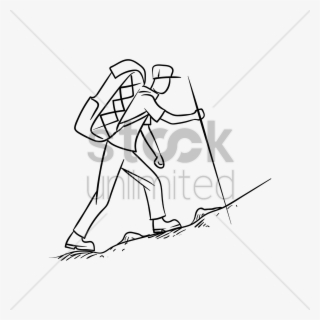 Hiker Drawing At Getdrawings - Line Art #8935318