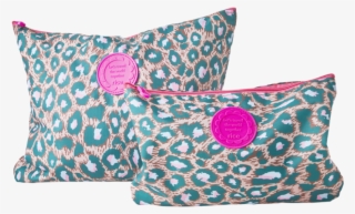 Set Of 2 Holiday Packing Pouches Leopard Print By Rice - Cushion #8935362