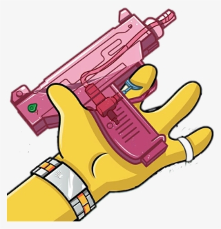 Savage Yellow Bartsimpson Pistola - Lean And Weed Cartoon #8936834