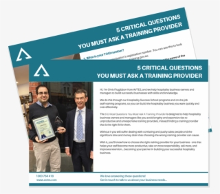 Consumer Guide To Hospitality Training - Brochure #8937247