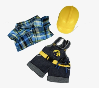 16″ Construction Worker With Hardhat - Tartan #8937400
