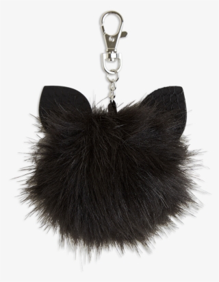 Pom Pom Keyring Black - Keychain #8938852