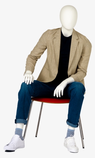 Basic Male Mannequin € 249,00 Each - Sitting - Free Transparent PNG