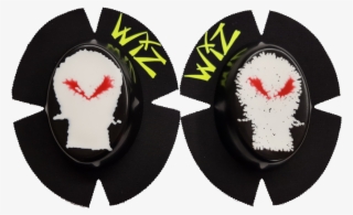 Pair Of Clearance Skull Red Eye Knee Sliders - Emblem #8940961