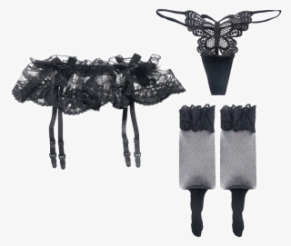 Confused Sexy Lace Garter Sling Stockings Fishnet Stockings - Mask #8946275