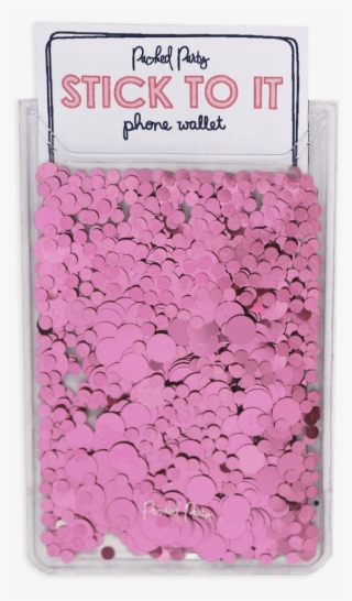 Stick To It Rose Gold Confetti Phone Card Holder - Nail Polish #8946812