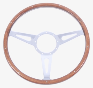 Jaguar 15" Wood Tri Spoke Steering Wheel - Steering Wheel #8947192