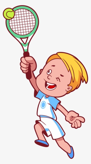 Png Free Stock Cartoon Child Clip Art Character Children - Children Tennis Cartoon #8947928