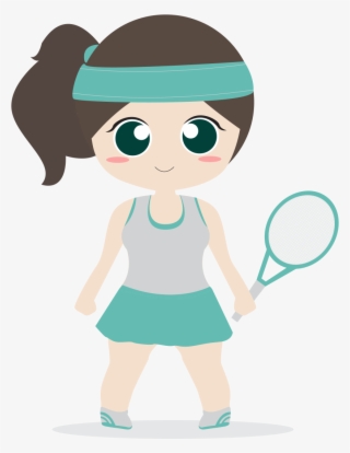 Collection Of Free Tennis Vector Sports Illustration - Gambar Atlet Bulu Tangkis Kartun #8948126