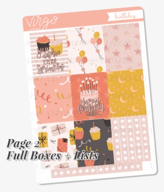 Birthday Weekly Planner Sticker Kit - Paper #8949049