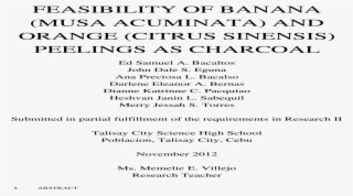 Characterization And Evaluation Of Charcoal Briquettes - Document #8950162