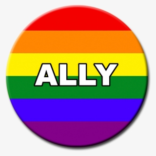 Rainbow Flag Ally Button - Ally Rainbow Flag #8953610