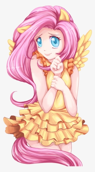 Fluttershy Rarity Rainbow Dash Applejack Twilight Sparkle - Mlp Human Anime Fluttershy #8954337