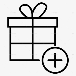 25 Gift Line Icons - Gift Outline Vector Png #8954431
