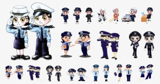 Police Officer Salute Public Security Cartoon - Security Cartoon #8955862