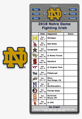 Get Your 2018 Notre Dame Fighting Irish Football Schedule - Ohio State Buckeyes Football Schedule #8956891