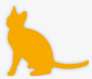 White Cat Silhouette Yellow Cat Silhouette Cat #8957773