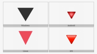 Down-pointing Red Triangle On Various Operating Systems - Emblem #8958104