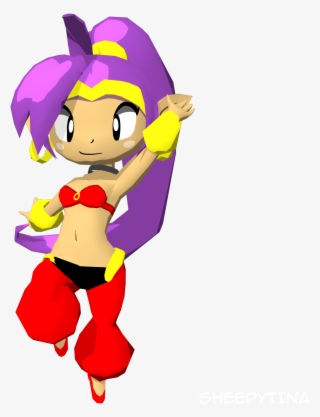 Here's My Low-poly Shantae Model, The Protagonist Of - Shantae Half Genie Hero Animation #8959270