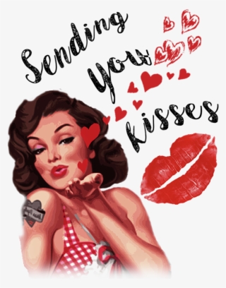 Click And Drag To Re-position The Image, If Desired - Pin Up Girl Kisses #8959423