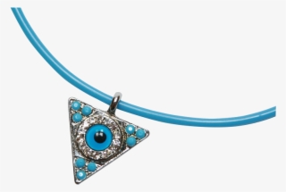 Nazar Halskette - Dreieckig - Blaues Band - Pendant #8959653