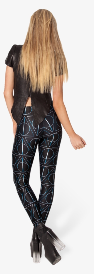 Deathly Hallows Leggings - Simple Harry Potter Cartoon #8959930