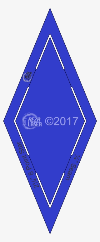 Diamond 8 Point Star 2¼” Inch Acrylic Template Keyhole - Traffic Sign #8960256
