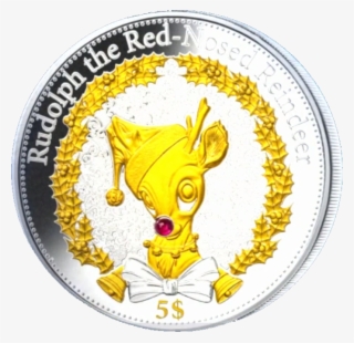Christmas Islands 2015 Rudolph The Reindeer Proof Silver - Emblem #8960940