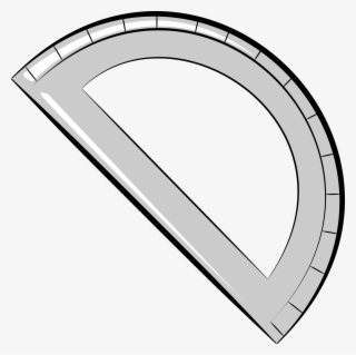 Grey Protractor - Imagenes De Utiles De Escuela #8962147