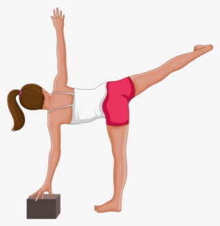 Half Moon Pose With A Block - Balance #8962571
