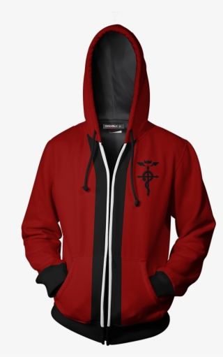 Fullmetal Alchemist Elric Edward Cosplay Zip Up Hoodie #8963258
