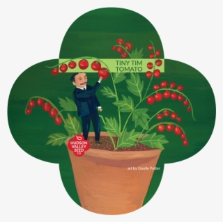 Tiny Tim Tomato Quatrefoil - Flowerpot #8966365