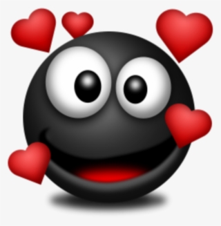 Mq Black Red Heart Hearts Love Emojis Emoji - Cartoon #8969049