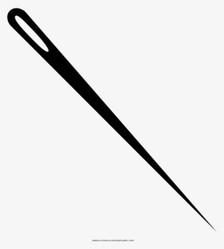 Sewing Needle Coloring Page - Artist Paint Brush Black #8969947