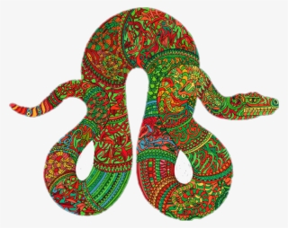 Trippy Psychedelic Snake Snakes Reptiles Reptile - Trippy Snake Transparent #8974138