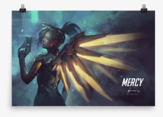 Poster Overwatch Mercy Hero Never Die - Overwatch Hd Wallpaper For Pc #8977153