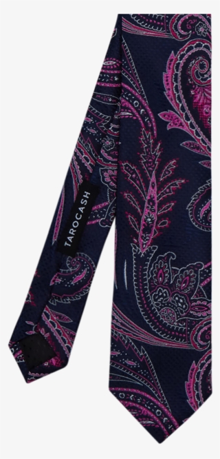 Navy Large Paisley Tie - Paisley #8977273