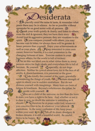 Poem Sited By Morgan Freeman On Oprah's Master Class - Desiderata Poem In Spanish #8977337