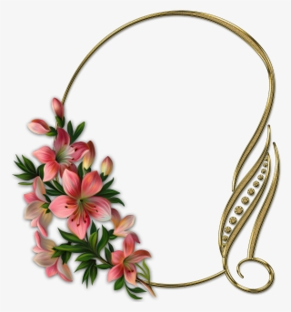 Marcos De Flores Para Fotos Con Lirios Coloridos En - Marcos Para Fotos Png #8978164