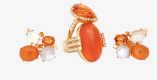 Mandarin Garnets, Moonstones And Diamonds - Fine Jewels Mandarin Garnet #8978811