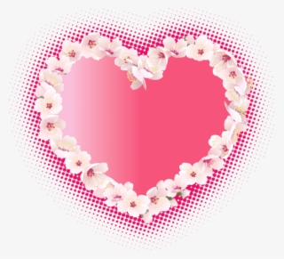 Free Png Pink Heart With Flowers Png - Hearts And Flowers Png #8980581