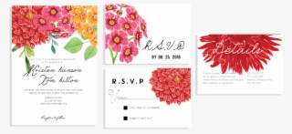 Colorful Floral Invitation Set - Gilliflower #8981477