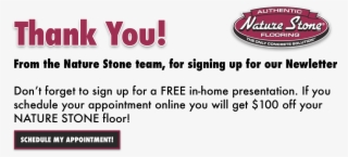 Newsletter-thankyou - Nature Stone #8983558