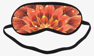 Fractal Sleeping Mask Red Dahlia Fractal Flower With - Clipart Sleeping Mask Png #8983785