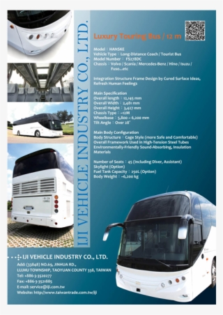 Hanske Touring Bus, Coaches, Passenger Car,tourist - Brochure #8984744