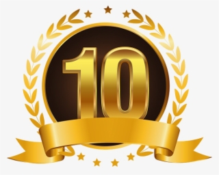 10 Number Png High Quality Image - 10th Anniversary Gold Theme #8988240