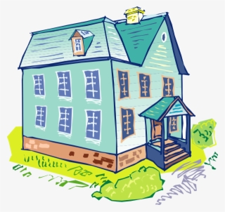 Light Blue House Svg Clip Arts 600 X 567 Px #8989410