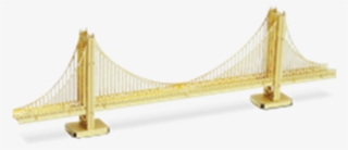 Metal Earth Gold Golden Gate Bridge 3d Famous Landmark - Maquetas De Puentes Colgantes #8990744